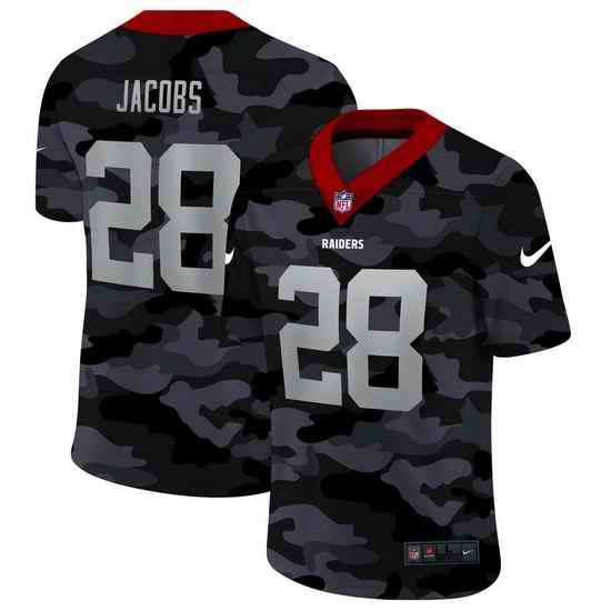 Las Vegas Raiders 28 Josh Jacobs Men Nike 2020 Black CAMO Vapor Untouchable Limited Stitched NFL Jersey